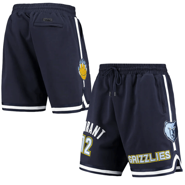 Men's Memphis Grizzlies #12 Ja Morant Navy Shorts Men's Memphis Grizzlies #12 Ja Morant Navy Shorts